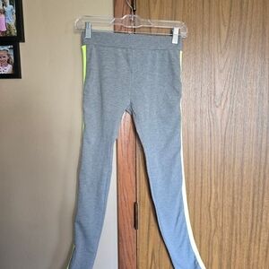 Gray women's Leggings with Neon Accents